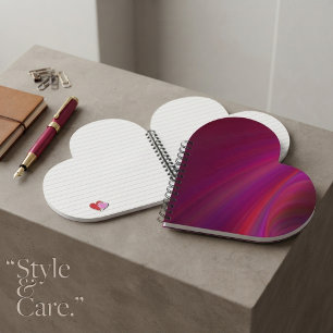 Cuaderno espiral púrpura personalizado de textura