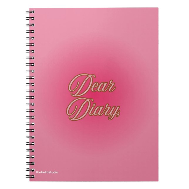 Cuaderno espiral "Querido Diario" (Frente)