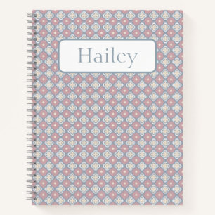 Cuaderno espiral rosa y azul