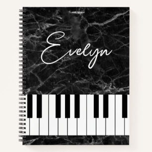 Cuaderno espiral temático de piano musical Pianist