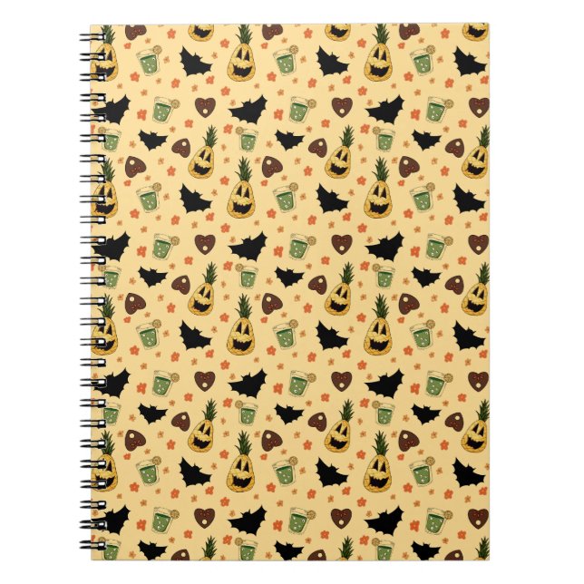 Cuaderno espiral tropical espeluznante (Frente)