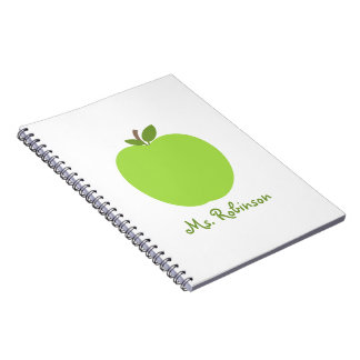 Cuaderno espiral verde de Apple para los