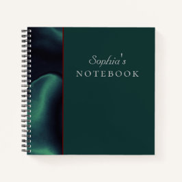 Cuaderno espiral verde elegante