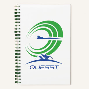 Cuaderno Espiral verde supersónica con el logotipo de Quess