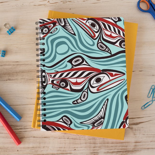 Cuaderno Espíritu de arte Salmon Haida Pacífico Nativo del  (Subido por el creador)