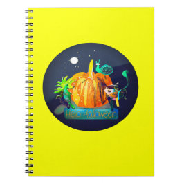 Cuaderno Espíritu de calabaza y diversión Halloween animale