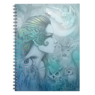 Cuaderno Espíritu de la diosa artemis Diana Fantasy Art
