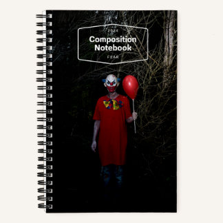Cuaderno Espíritu de payaso malvado y asustado