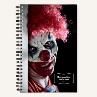 Cuaderno Espíritu de payaso malvado y asustado