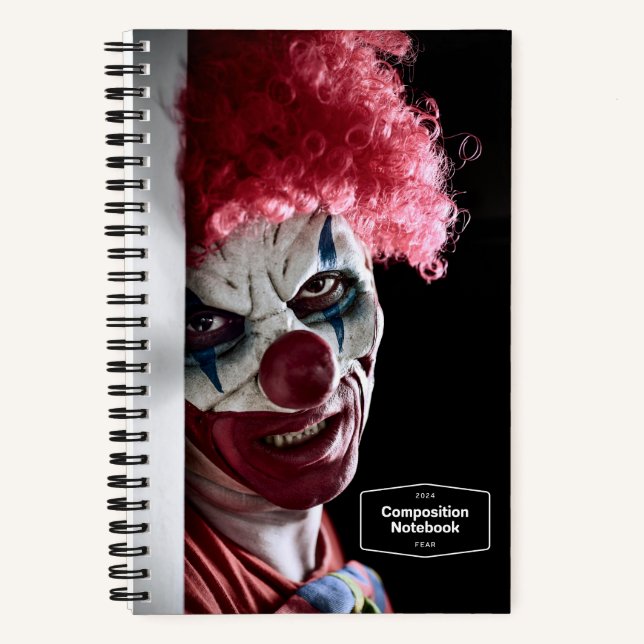 Cuaderno Espíritu de payaso malvado y asustado (Anverso)