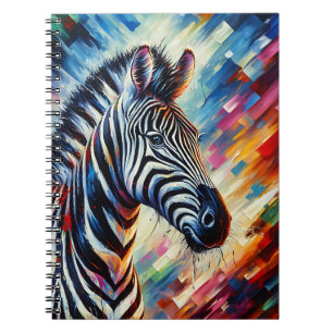 Cuaderno Espíritu de Safari Vivo – Arte Abstracto de Cebra