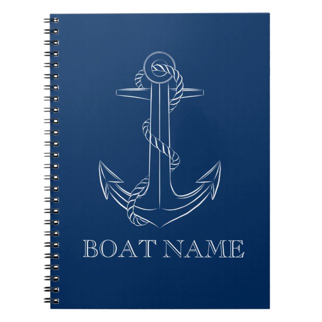 Cuaderno Espíritu Náutico Ancla Azul Marino (Frente)