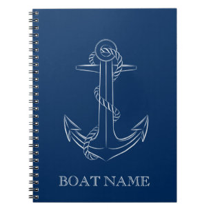 Cuaderno Espíritu Náutico Ancla Azul Marino