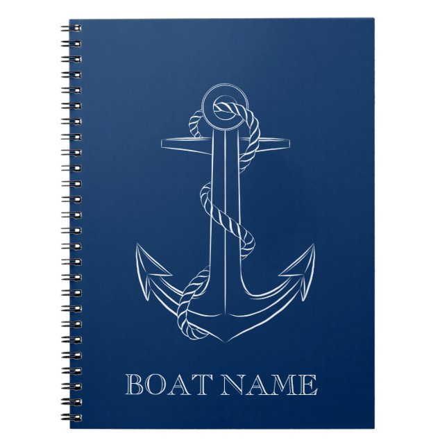 Cuaderno Espíritu Náutico Ancla Azul Marino (Frente)
