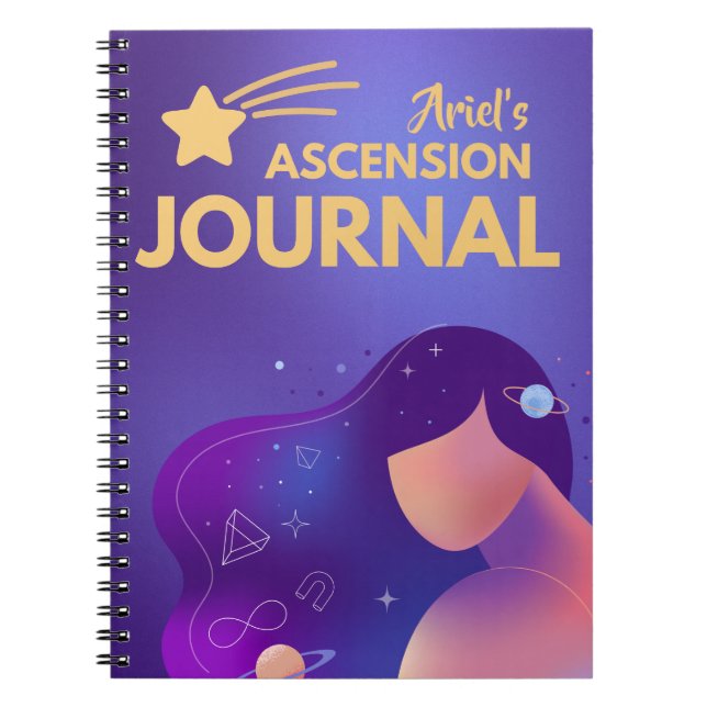 Cuaderno Espiritual del Diario de Ascensión Cósmic (Frente)
