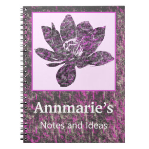 Cuaderno Espiritual Parcialmente Purple Lotus Flower Person