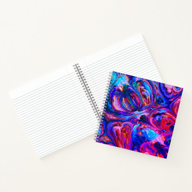 Cuaderno Esplandor moderno de pinturas de morado (Interior)