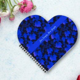 Cuaderno Espléndidas hojas otoñales azules