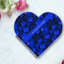 Cuaderno Espléndidas hojas otoñales azules