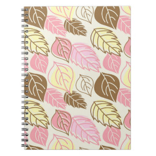 Cuaderno Esplendor Otoño: Patrón de hojas sin foco