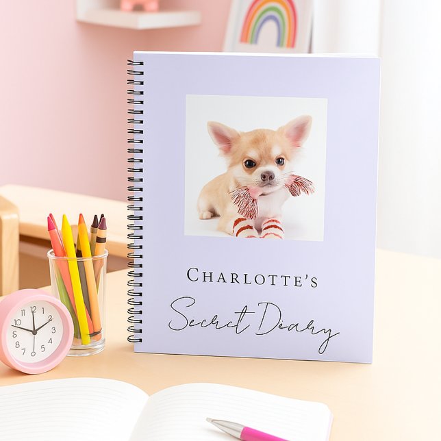 Cuaderno Espliego de fotos del mascota de perro diario (Subido por el creador)