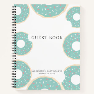 Cuaderno Espoleta verde de Baby Shower Donut