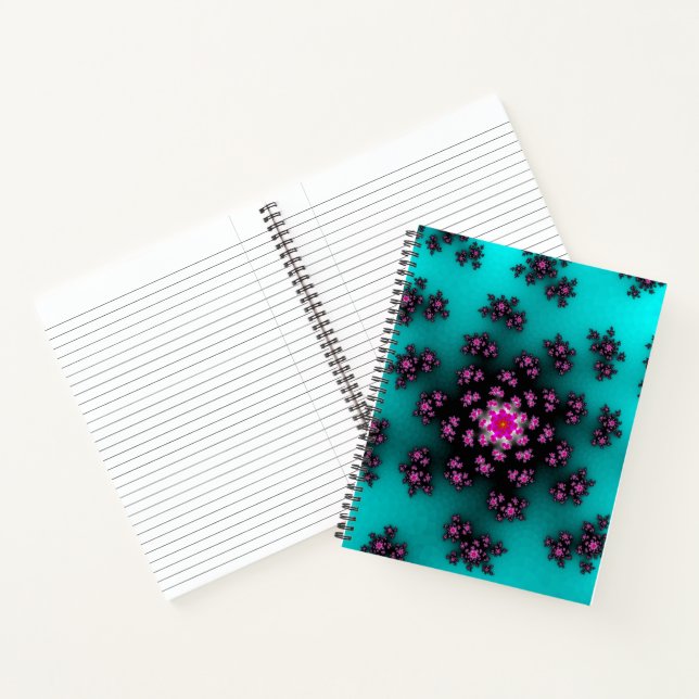 Cuaderno Espolvorines florales verde azulados (Interior)