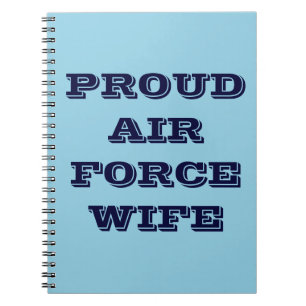 Cuaderno Esposa de la Fuerza Aérea Orgullosa de un bloc de 