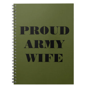 Cuaderno Esposa del Ejército Orgullosa de la computadora po