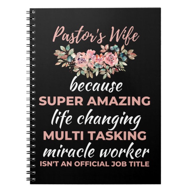 Cuaderno Esposa del pastor porque vida súper asombrosa camb (Frente)
