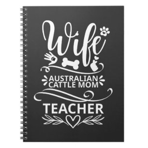 Cuaderno Esposa Ganado Australiano Maestra Perro Gracioso