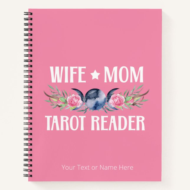 Cuaderno Esposa Mamá Lector Tarot Flores Luna Antlers Boho (Anverso)