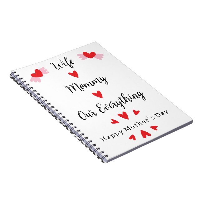 Cuaderno Esposa Mamá Nuestro Todo Dulce Día de la Madre (Lado Derecho)