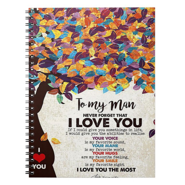 Cuaderno Esposo A Mi Hombre Amo Al Marido (Frente)