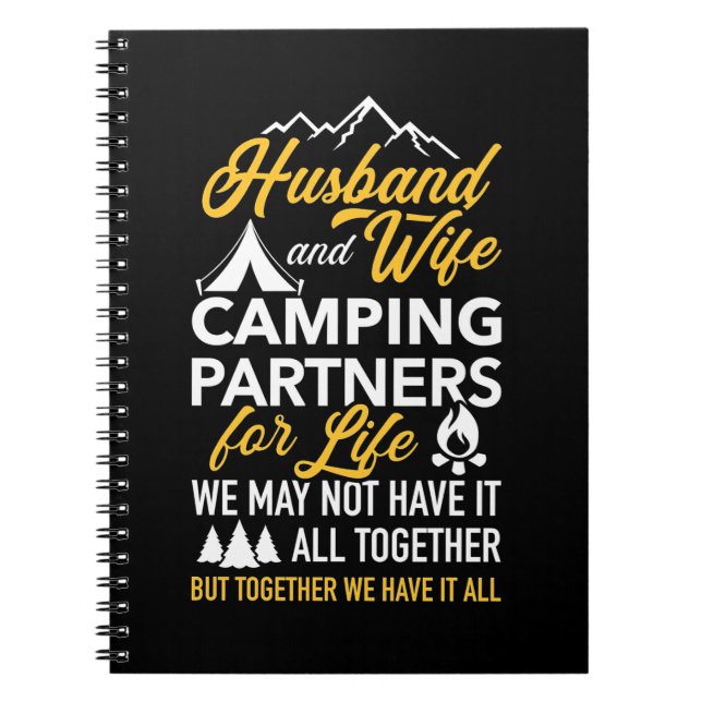Cuaderno Esposo Y Esposa Camping Partner For Life (Frente)