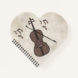 Cuaderno Espresso Violino-Violín creado con granos de café-