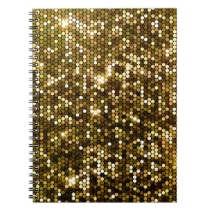 Cuaderno Espuma de oro: fondo brillante.