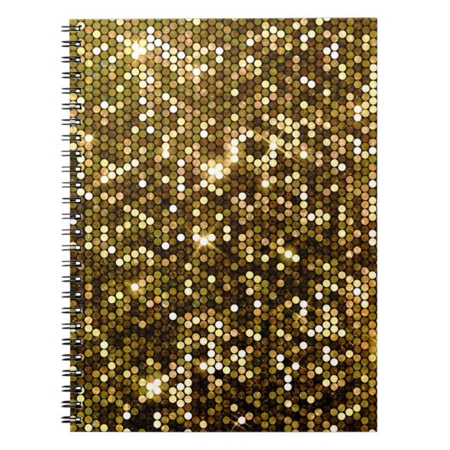 Cuaderno Espuma de oro: fondo brillante. (Frente)