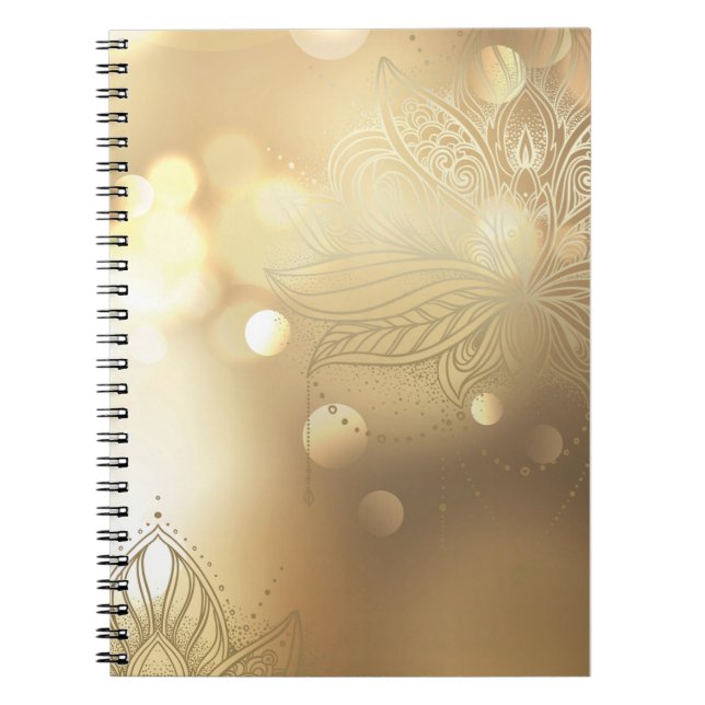 Cuaderno Espuma dorada de Mandala (Frente)