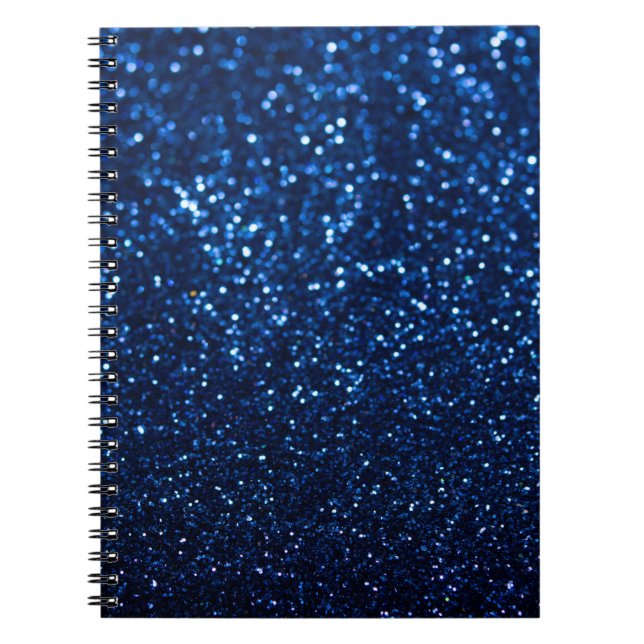 Cuaderno Espuma festiva de textura Purpurina azul (Frente)