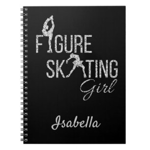 Cuaderno Espuma plateada del chica de patinaje artístico