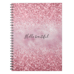 Cuaderno Espuma Purpurina de glamur rosado