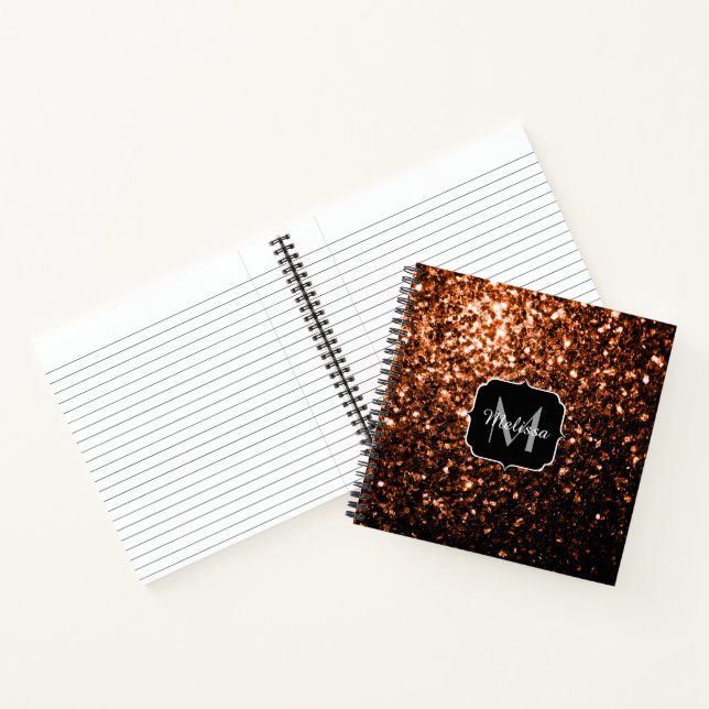 Cuaderno Espuma purpurinas de imitación de cobre marrón bro (Interior)
