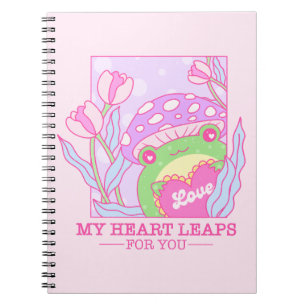 Cuaderno Espuma y rana cutáneos - Mi corazón salta por ti