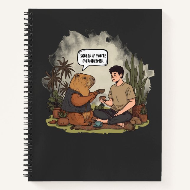 Cuaderno Esqueak de tiempo de terapia con Capibara si estás (Anverso)