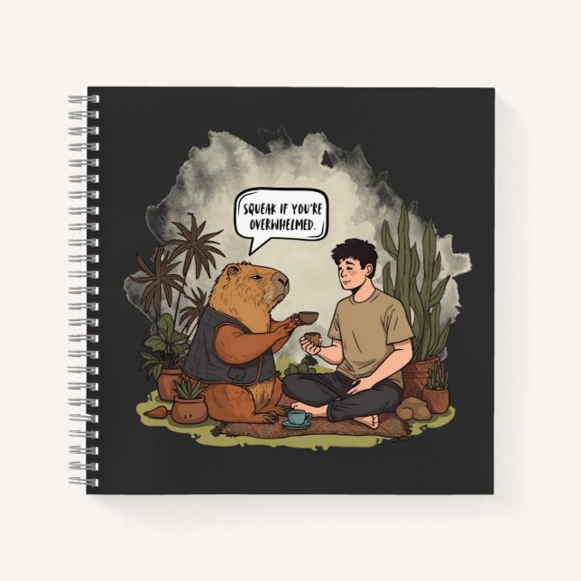 Cuaderno Esqueak de tiempo de terapia con Capibara si estás (Anverso)