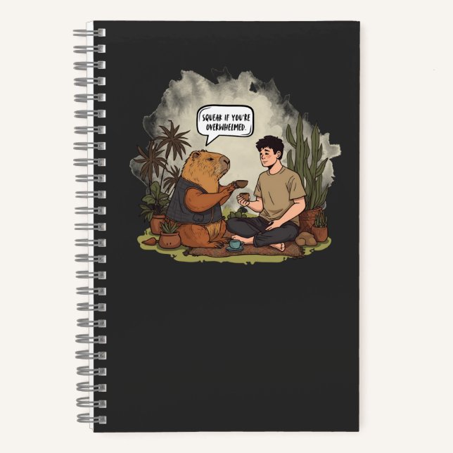 Cuaderno Esqueak de tiempo de terapia con Capibara si estás (Anverso)