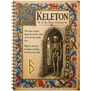 Cuaderno Esqueleto, Arte de Bestiario Medieval