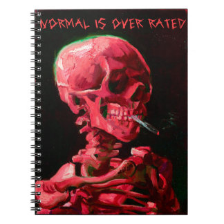 Cuaderno Esqueleto con cigarrillo en llamas por Van Gogh