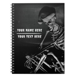 Cuaderno Esqueleto con gorro de Santa. Personalizable